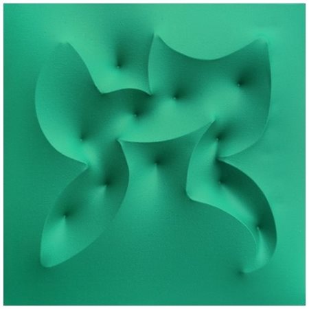 GIUSEPPE AMADIO 1944 Eati Pittura su tela estroflessa 40 x 40. Firma e titolo...