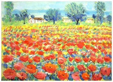 MICHELE CASCELLA a firma di RECUPERO CREDITI Senza titolo Olio su tela 35 x...