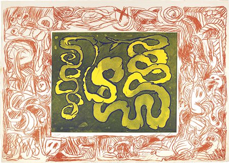 Pierre Alechinsky Bruxelles 1927 Sans Sonnettes, (1971) Acquaforte, es....