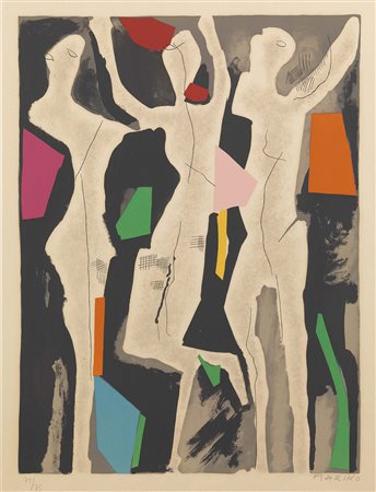 Marino Marini Pistoia 1901 - Viareggio (Lu) 1980 Personnages du sacre du...