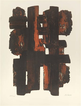 Pierre Soulages Rodez 1919 Eau-forte IX, (1957) Acquaforte e acquatinta, es....
