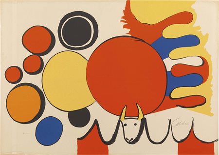 Alexander Calder Philadelphia 1898 - New York 1976 Toureau avec spirale...