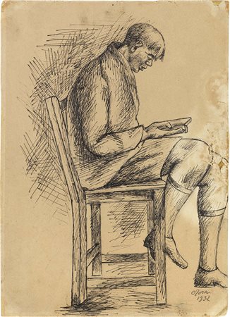 Ottone Rosai Firenze 1895 - Ivrea (To) 1957 Ragazzo che legge, 1932...