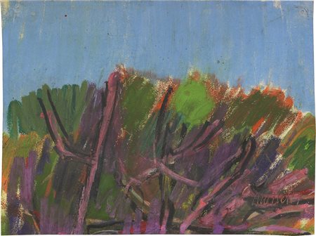 Ennio Morlotti Lecco 1910 - Milano 1992 Vegetazione Pastello su carta, cm....