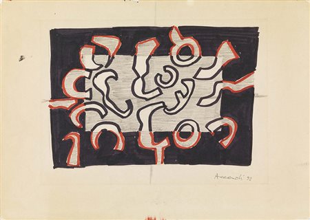 Carla Accardi Trapani 1924 - Roma 2014 Senza titolo, 1992 Pennarello e matita...