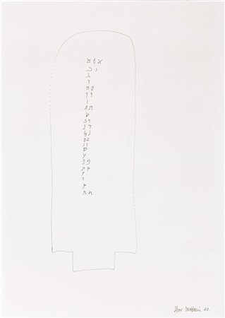 Eliseo Mattiacci Cagli (PU) 1940 Senza titolo, 1972 China su carta, cm....