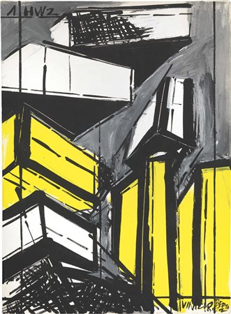 Vinicio Berti Firenze 1921 - 1991 Partenza zero 1HW2, 1972 Acrilico su tela,...