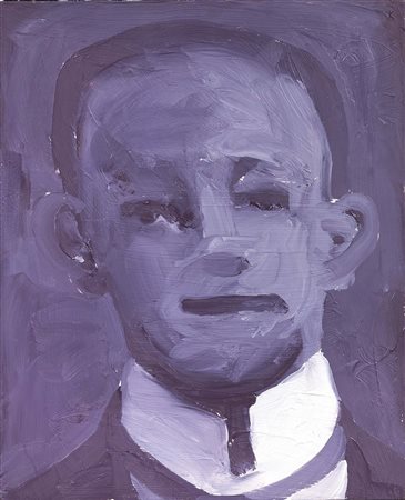 Ryan Mendoza New York 1971 Figura Olio su tavola, cm. 50x40 Firma al verso:...