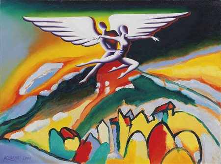 Mark Kostabi Los Angeles 1960 Leaping Beyond the Microfiber Revolution, 2000...