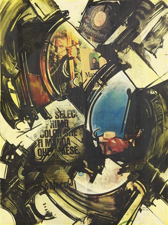 Gianni Bertini Pisa 1922 - 2010 Senza titolo, 1994-95 Tecnica mista e collage...