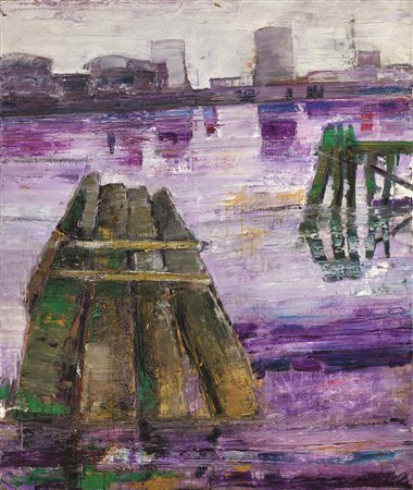 Giovanni Frangi Milano 1959 Senza titolo Olio su tela, cm. 190x160 Firma al...