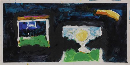 Mario Schifano Homs 1934 - Roma 1998 Due particolari, 1994 Smalto e acrilico...