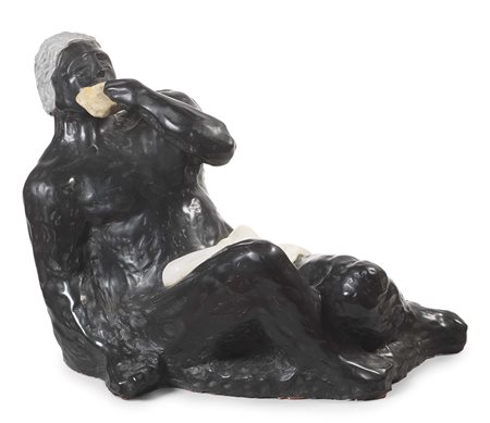 Sandro Chia Firenze 1946 Senza titolo, 2001 Scultura in marmo nero del...