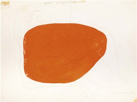 Lucio Fontana Rosario Santa Fè 1899 - Varese 1968 Figura, 1932 Matita e china...