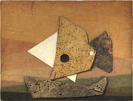 Roberto Crippa Milano 1921 - Bresso (Mi) 1972 Bateau, 1970 Collage su tavola,...