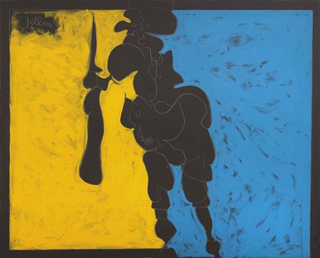 Tano Festa Roma 1938 - 1987 Don Chisciotte, 1987 Smalto su tela, cm. 130x160...