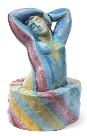 Sandro Chia Firenze 1946 Senza titolo, 2003 Scultura in ceramica policroma,...