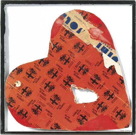 Maurizio Cattelan Padova 1960 Cuore, pezzo di ricambio, 1988 Cartone Alfa...