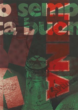 Mimmo Rotella Catanzaro 1918 - Milano 2006 S. Pellegrino Artypo, cm. 140x99...