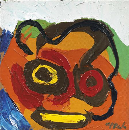 Karel Appel Amsterdam 1921 - Zurigo 2006 Figura aggressiva, (1974) Olio su...