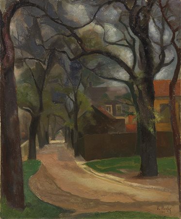 René Paresce Carouge 1886 - Parigi 1937 Paesaggio (Paysage), 1917 Olio su...