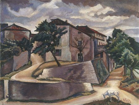 René Paresce Carouge 1886 - Parigi 1937 Paesaggio, 1921 Olio su tela, cm....