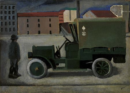 Mario Sironi Sassari 1885 - Milano 1961 Il camion, 1920 Olio su tela, cm....
