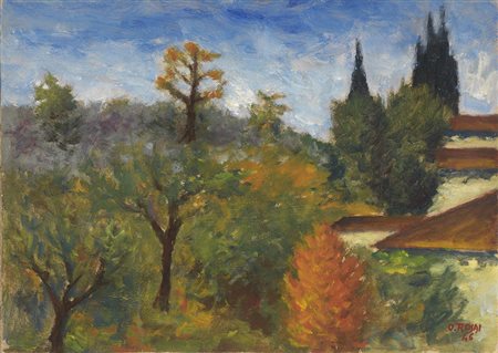 Ottone Rosai Firenze 1895 - Ivrea (To) 1957 Paesaggio d'autunno, 1946 Olio su...