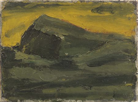 Mario Sironi Sassari 1885 - Milano 1961 Montagne con cielo giallo, 1946 ca....