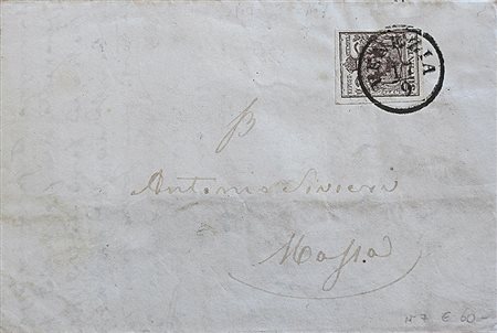 Lombardo Veneto 1850- num. 7 su busta Prezzo di catalogo : 160 €