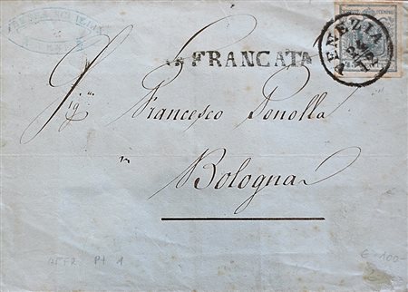 Lombardo Veneto 1850- num. 11 su busta, leggeri ingiallimenti Prezzo di...