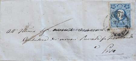 Lombardo Veneto 1858- num. 27 su busta Prezzo di catalogo : 875 €