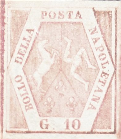 Napoli 1858- num. 10 senza gomma, firmato A. Diena Prezzo di catalogo :4.500 €