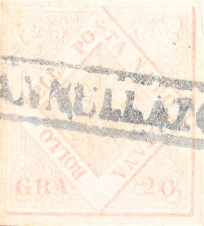 Napoli 1858- num. 12 usato, certificato Biondi Prezzo di catalogo : 1.250 €