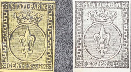 Parma 1852-num. 1,2 linguellati Prezzo di catalogo : 600 €