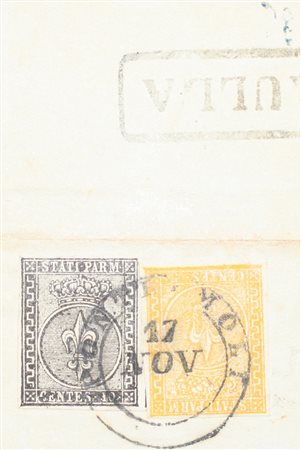 Parma 1852/55-num. 2+6 su frammento Prezzo di catalogo : 2.000 €