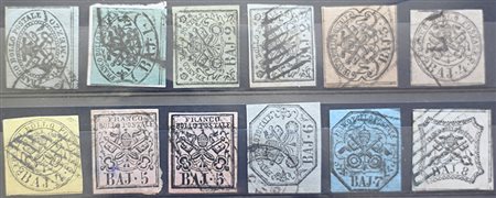 Stato Pontificio 1852/68- lotto di num. 20 francobolli, num....