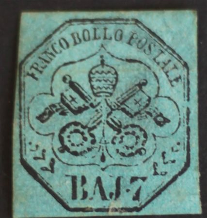 Stato Pontificio 1852-num.8 linguellato Prezzo di catalogo : 4.000 €