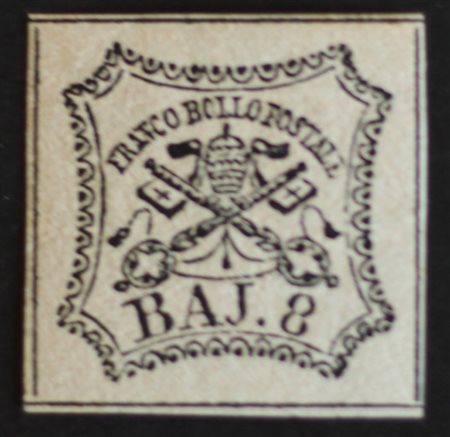 Stato Pontificio 1852-num.9 linguellato Prezzo di catalogo : 1.000 €
