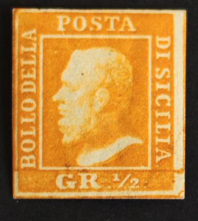 Sicilia 1859-num.2 linguellato, firma Richter Prezzo di catalogo : 1.200 €