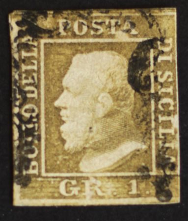Sicilia 1859- num.4d usato colore oliva, firmato Biondi Prezzo di catalogo :...