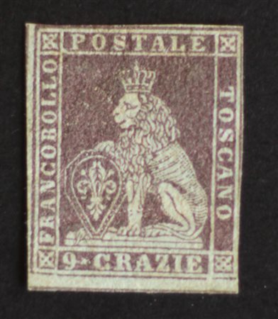 Toscana 1851-num.8 senza gomma Prezzo di catalogo : 9.500 €