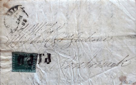 Toscana 1857-num.14 su busta Prezzo di catalogo : 1.200 €