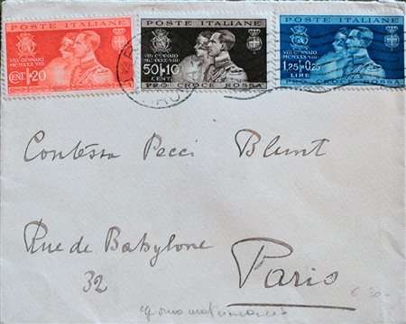 1930 num.269-271 su busta viaggiata Prezzo di catalogo : 60 € +