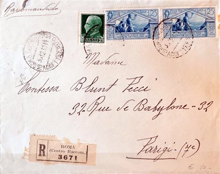 1930 num.288x2, 248 su busta Prezzo di catalogo : 160 €