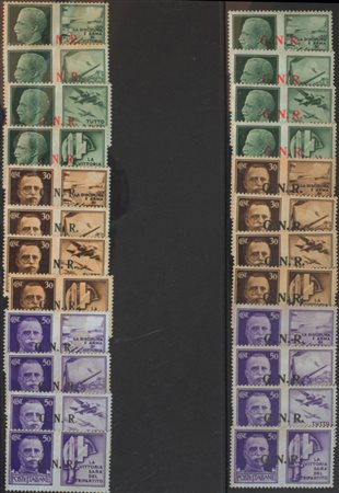 1944 propaganda di guerra num.13-24 linguellati con due tipi diversi di...