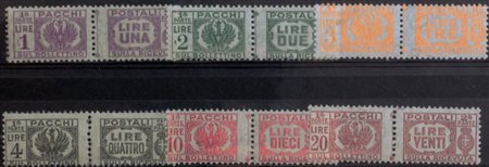 1946 pacchi postali num.60-65 senza linguella Prezzo di catalogo : 400 €