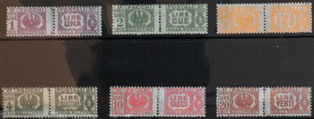 1946 pacchi postali num.60-65 linguellati Prezzo di catalogo : 160 €