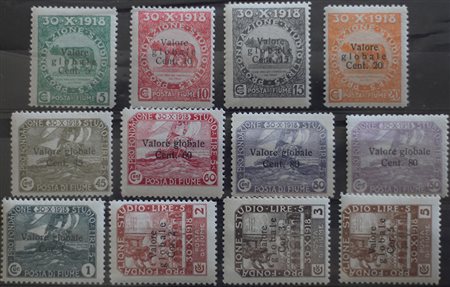 1919 Fiume num.88-98,94a senza linguella Prezzo di catalogo : 175 €