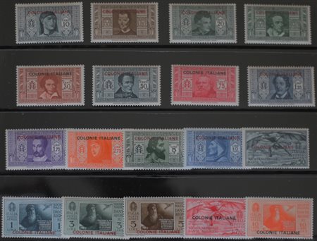 1932 emissioni generali num.11-22, aerea 8-13 senza linguella Prezzo di...